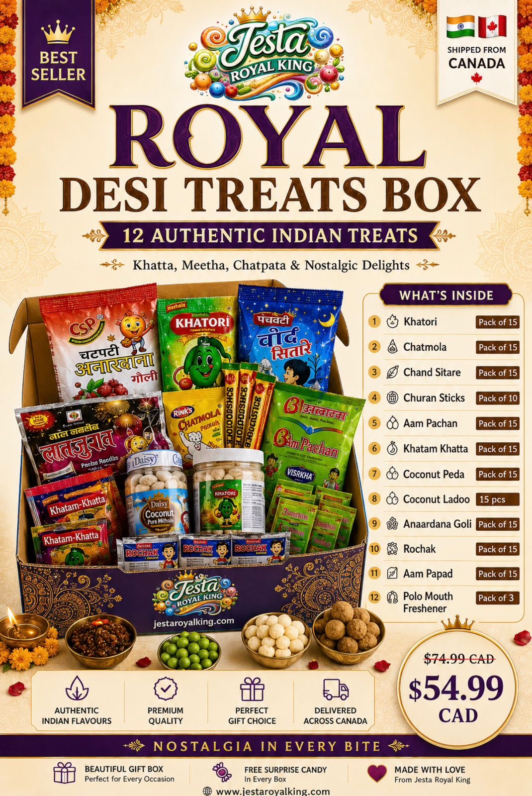 Royal Desi Treats Box ๐จ๐ฆ